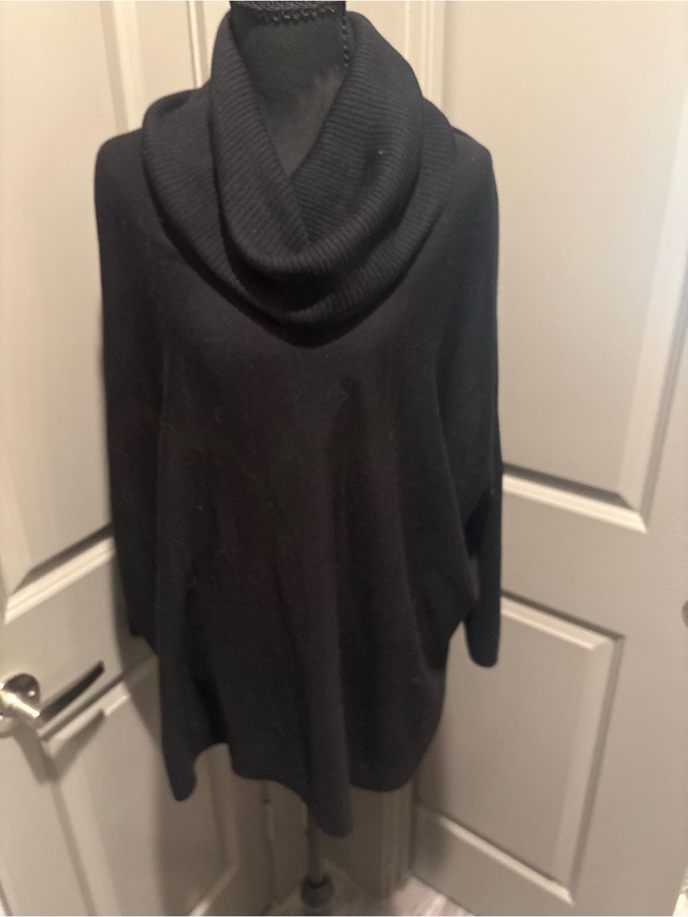 Spense Black Cowl Neck Sweater